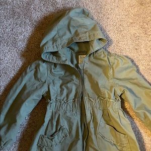 Girls army green light weight jacket